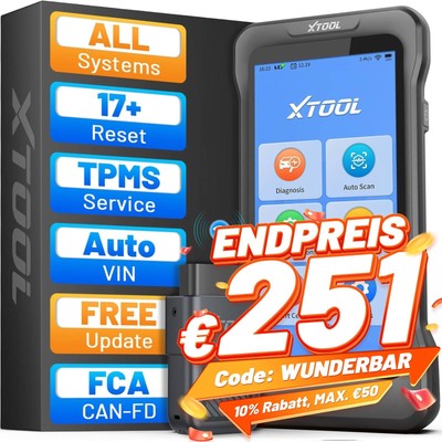 XTOOL TP500 TPMS Sensor Neuanlern Aktivierungs Rücksetz Tool Alle Systemdiagnose