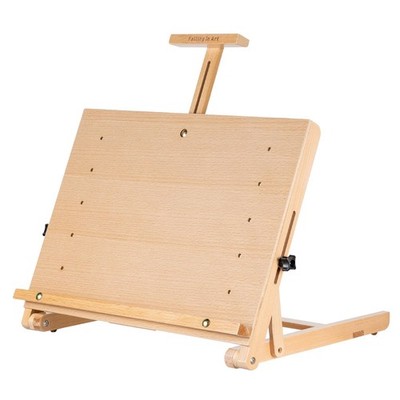 Beechwood Tabletop Easel Wooden Drawing Board Adjustable Desktop Artist