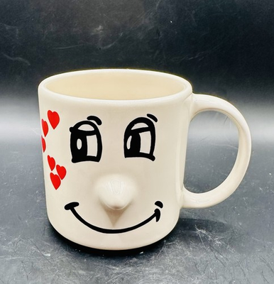 #ad Vintage FHP 1993 Hubby Mug Happiness Is Having A Hubby Like You 3D Nose New Box $24.99