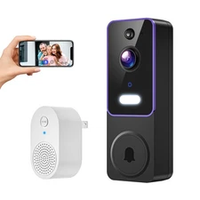 Video Doorbell Camera 1080p Wireless Wi-Fi Camera with AI Motion Detection, C...