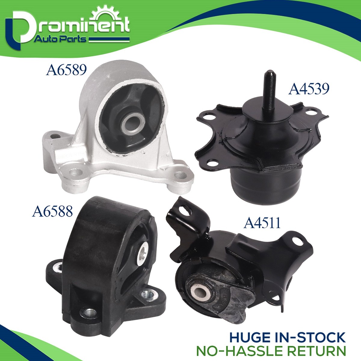 4PCS Engine Motor & Transmission Mounts for 2001-2005 Honda Civic