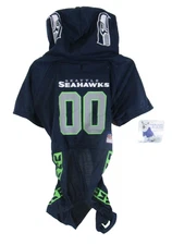NWT Pets First Seattle Seahawks NFL Team Hooded Bodysuit Outfit L Navy