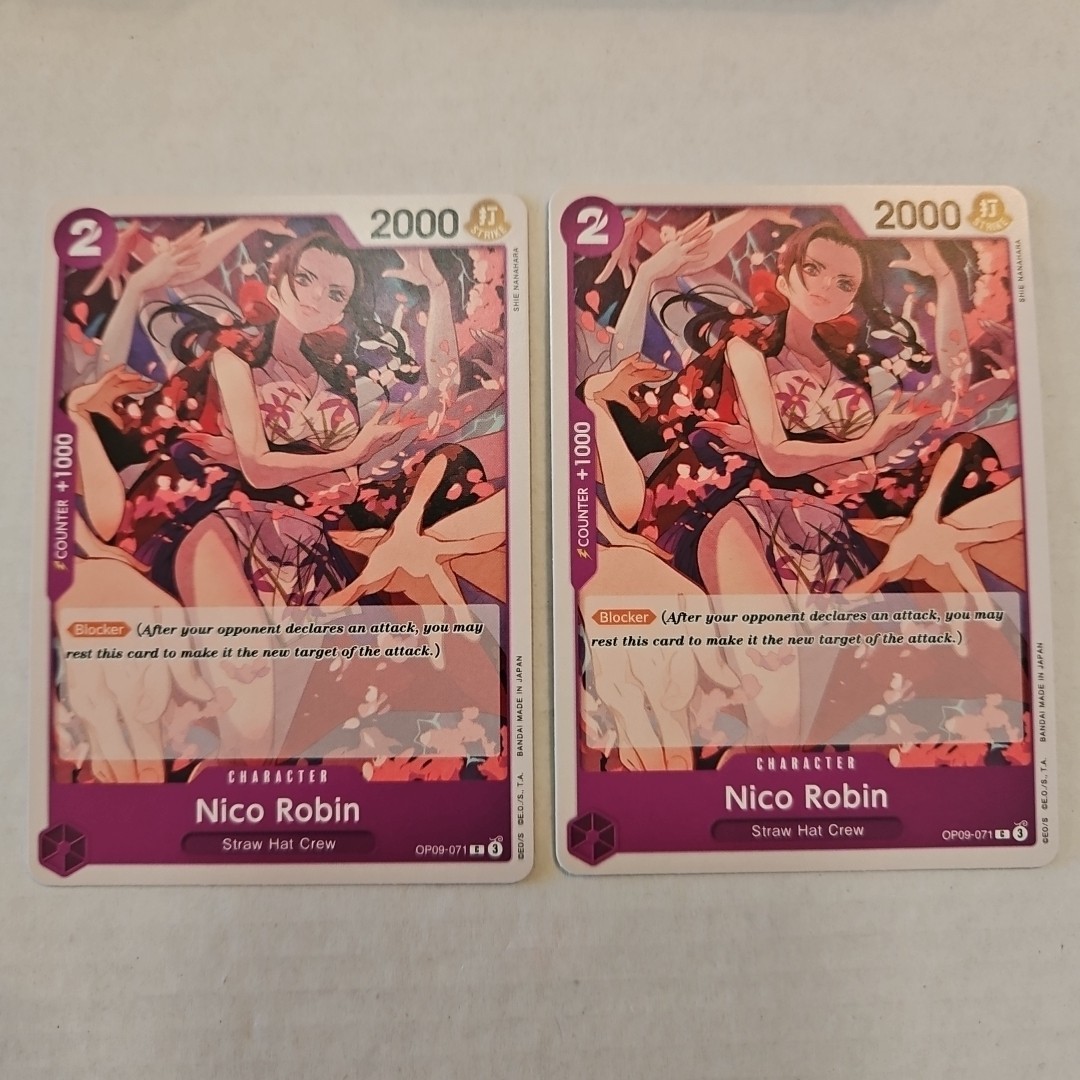 2X One Piece Nico Robin (071) (OP09-071/229) OP09 Emperors in the New World NM