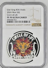 2024 Niue $2 THE LION KING Circle of Life 30th Anniversary  NGC PF70 - Pop 7 🦒