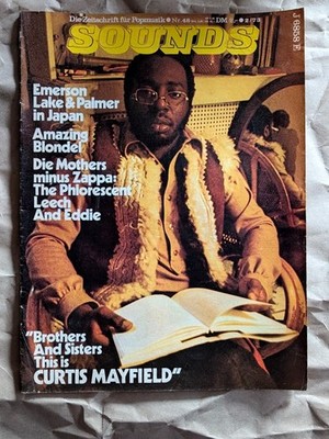 SOUNDS - ZEITSCHRIFT FÜR POPMUSIK  2/73, E,L&P, CURTIS MAYFIELD, FLO & EDDIE, IF