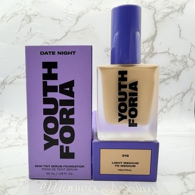 Youthforia Date Night Skin Tint Serum Foundation - 315 LIGHT MEDIUM Neutral NIB