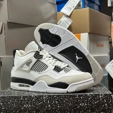 Nike Air Jordan 4 "Military Black" Retro Mid Top Men's Basketball Shoes No Box