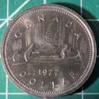 1977 Canadian 1 Dollar Coin Nickel Queen Elizabeth II