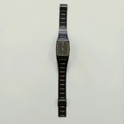 Vintage 1983 Seiko Seagull Black Gold Tone Tank Watch 2A32-5059