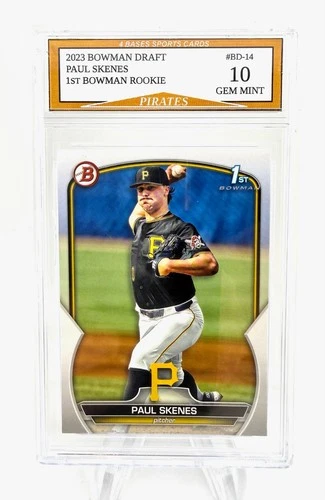 Paul Skenes 2023 Bowman Paper 1st Base #BD-14 4 Bases Sports Cards GEM MINT 10