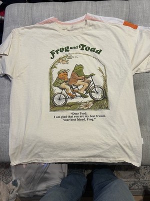 Frog and Toad 2XL Cream 100% Cotton T-Shirt Television Entertainment A1