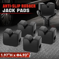 2x 4.93 Floor Jack Stand Rubber Pad Adapter Cross Slotted Frame Rail Protector