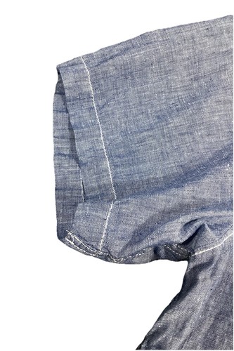 Tommy Bahama Mens L Blue 100% Linen Short Sleeve Button Casual Swordfish Shirt - Picture 4 of 19