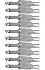 CESS 1/4 Inch TS Audio Phono Tone Male Plug Cable Connector - 1/4" 6.35mm TS ...