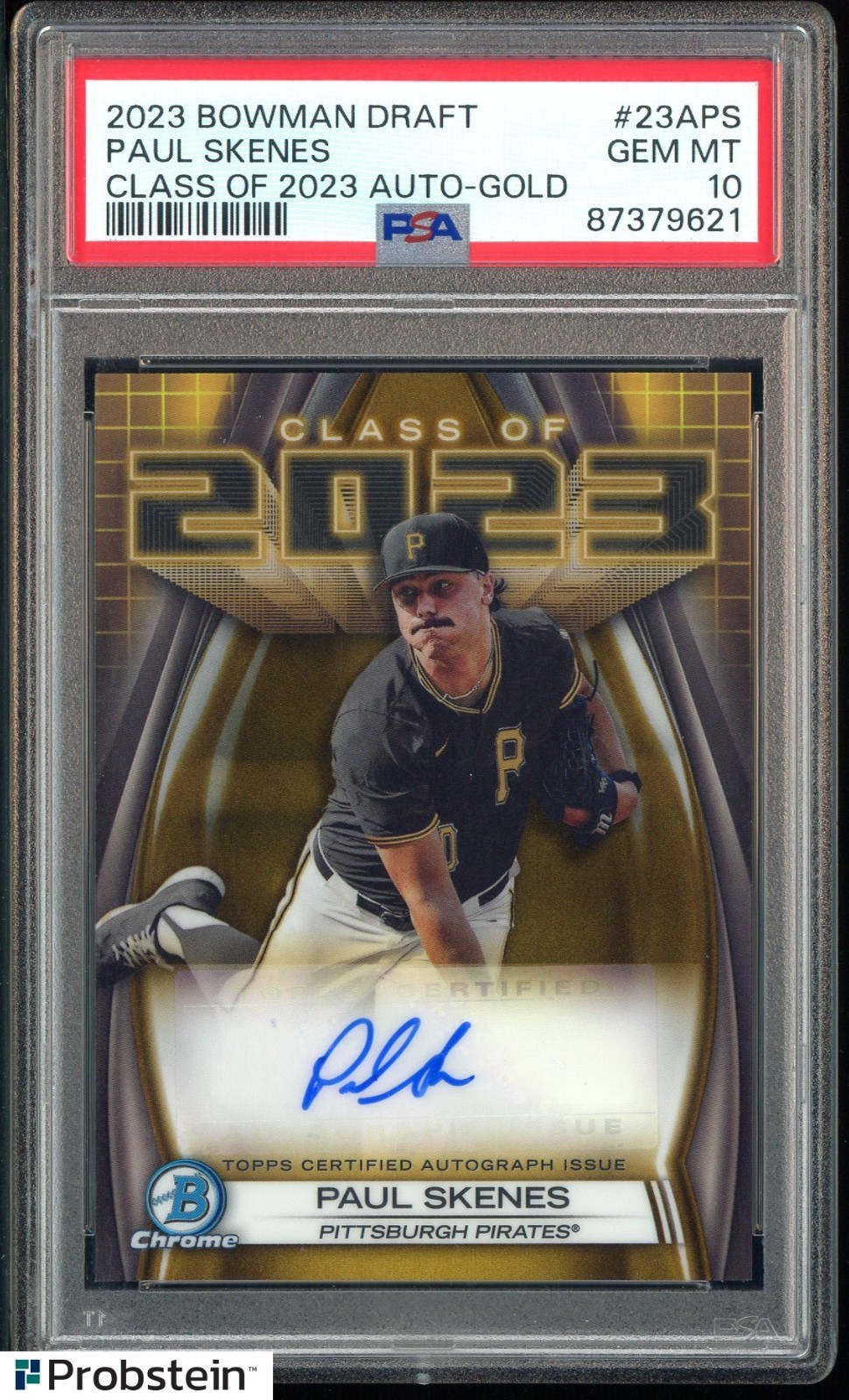2023 Bowman Draft Class Of 2023 Gold Paul Skenes RC Rookie AUTO 8/50 PSA 10
