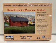 IHC HO Scale Rural Freight & Passenger Station Building Kit #4101 New