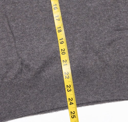Suéter de cachemir Naadam para mujer pequeño cuello redondo jersey tejido marrón/gris suave - Imagen 10 de 13
