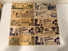 Vintage 1953 Richard Widmark Take The High Ground Movie ad 10 Pcs