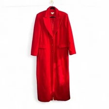 Vintage Jax Overcoat Women's Size 12 Red Wool Blend Cashmere Retro Classic Chic