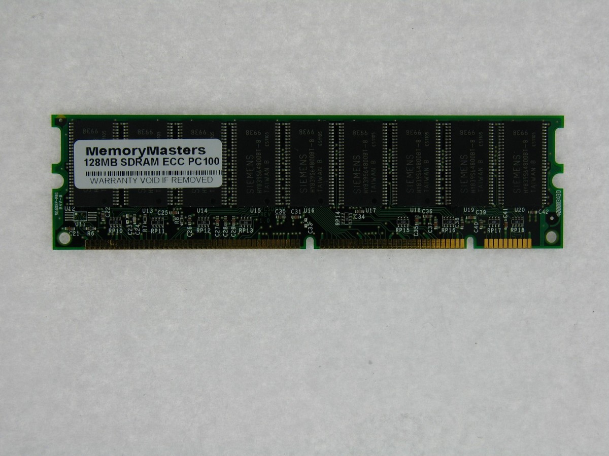 128MB MEMORY 16X72 168 PIN PC100 8NS 3.3V ECC SDRAM RAM DIMM