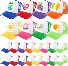 Jeyiour 48 Pack Sublimation Blank Baseball Cap Bulk One Size, Multi Colors 