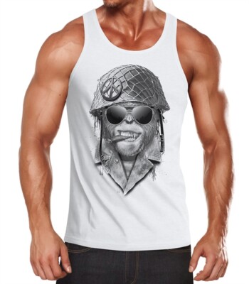 Herren Tanktop Gorilla Helmet Moonworks 