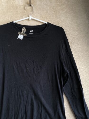 H&M Casual T-Shirts Top Size M Womens Black Long Sleeve - Picture 5 of 12