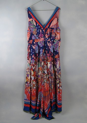 Anthropologie Maeve Jumpsuit Romper Iris Garden Floral V Neck Wide Leg Size 12 - Picture 6 of 9