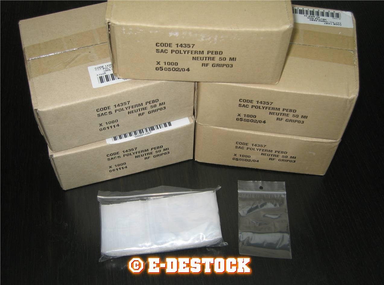Sachets plastique zip 70x100 mm anti humidité pour trier visserie et pièces