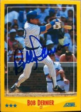 Bob Dernier Autographed 1988 Score #451