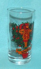 Vintage 10th Day of Christmas Indiana Glass Tumbler 5 1/2" Tall