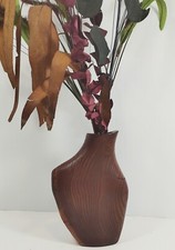 Handcrafted Wooden Weed Pot MCM Style Signed Earth Gems Vtg Boho Urban Organic