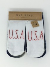 Rae Dunn 10 Pack Womens Ankle Cut Socks - Patriotic Style