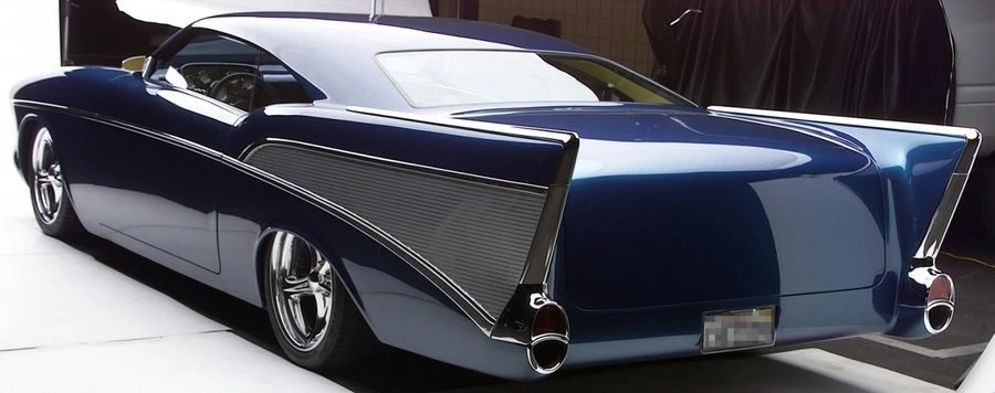 57 Chevy 55 Classic Custom Dream Built металлическая модель концепт гоночный автомобиль Hot Rod 1955 - Изображение 4 из 4