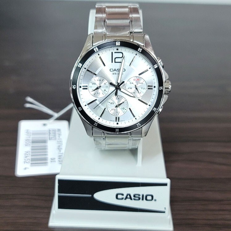 Casio Orologio casual MTP-1374D-7A2VDF, argento, taglia unica, bracciale