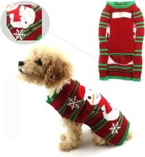 Dog Snow Sweaters Snowman Xmas Dog Holiday Sweaters New Year Christmas-Large