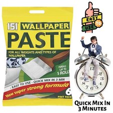 5 Roll Extra Strong Wallpaper Paste Super Stick Adhesive Wall Paper Paste