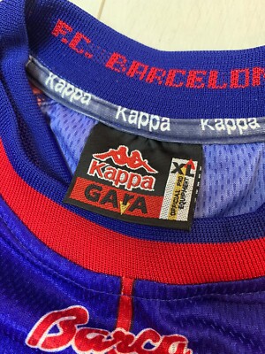 Maillot Domicile FC Barcelone 1997/98 Kappa - Taille L, Vintage, Occasion Très Bon état