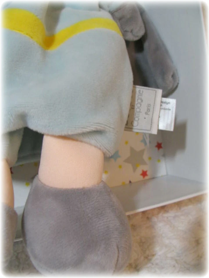 Paris DOUDOU ET Compagnie Super Hero Lovey Marionette Puppet Plush Doll New/Box - Image 3 of 4