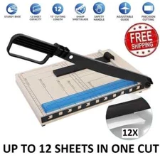 Paper Cutter A4 Paper Trimmer 12” Cut Length 12 Sheet Capacity with Safety Guard