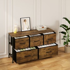 WOLTU Kommode mit 5 Schubladen Kommodenschrank Sideboard TV-Schrank Vintage