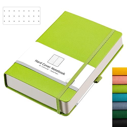 Bullet Dotted Journal - 320 Numbered Pages Dot Grid A5-Dotted GrassGreen