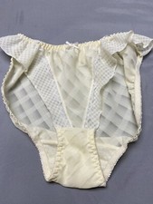 Sheer Bikini Panties M/6 See Thru Ruffled Edge Babydoll Vintage Sissy
