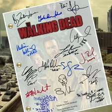 The Walking Dead Pilot Script Autograph Signed Reprints Walking Dead Horror