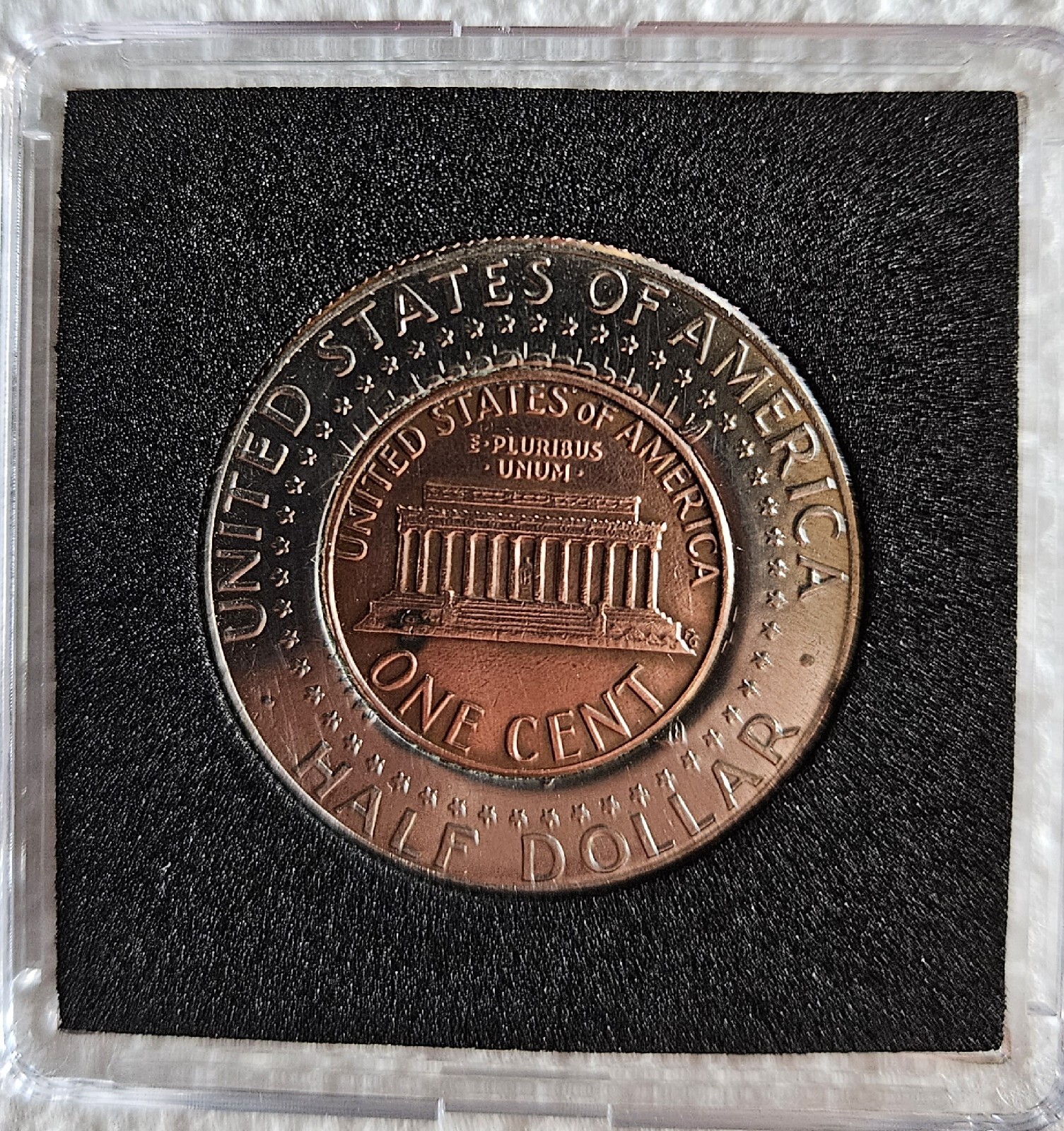 Coin Golf Ball Marker -2023 Kennedy Half with 1983  Lincoln Penny