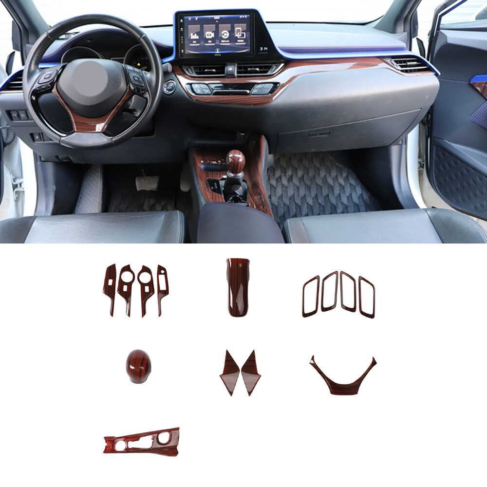 For Toyota C-HR CHR 2018-2021 Peach Wood Interior Decoration Frame