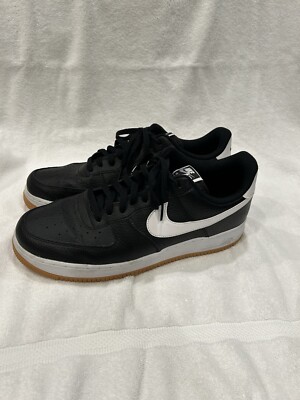 Nike Air Force 1 Men s Low Black White Gum Size 12 US Sneakers Shoes CI0057-002