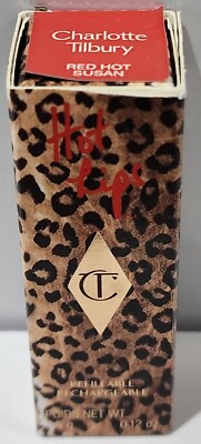 Charlotte Tilbury Hot Lips Refillable Matte Lipstick Red Hot Susan 0.12 Oz