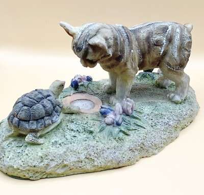 Cat And Turtle Figurine Good Condition And Quality Material 