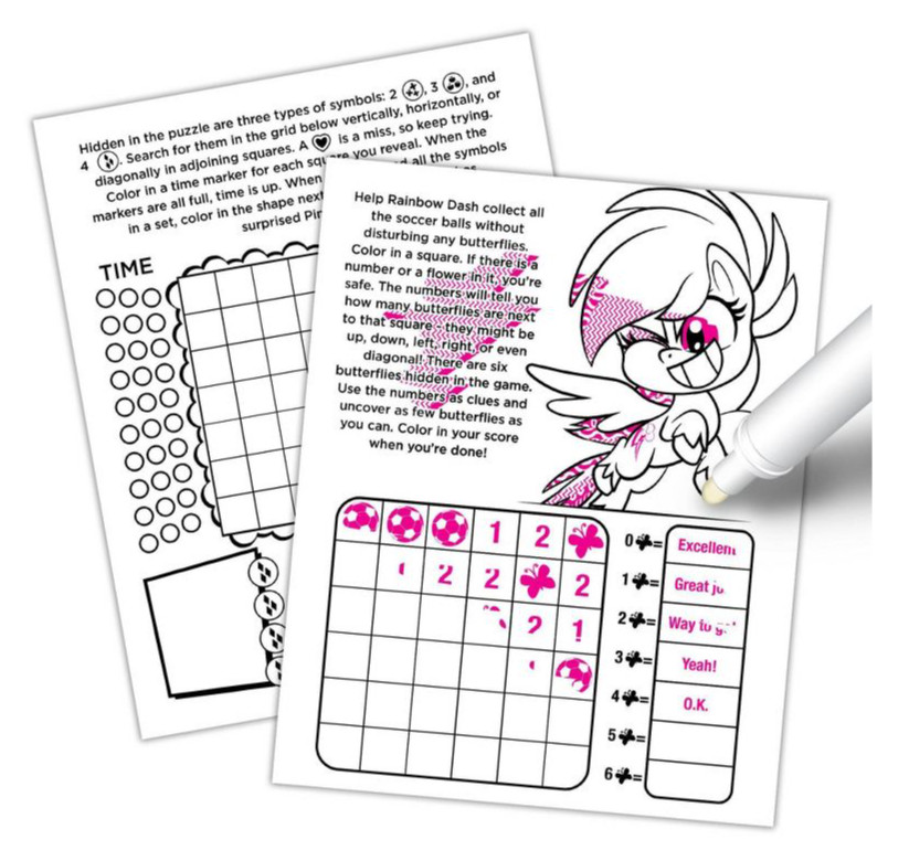NEW! My Little Pony Imagine Ink Mess Free Game Activity Book with Marker
